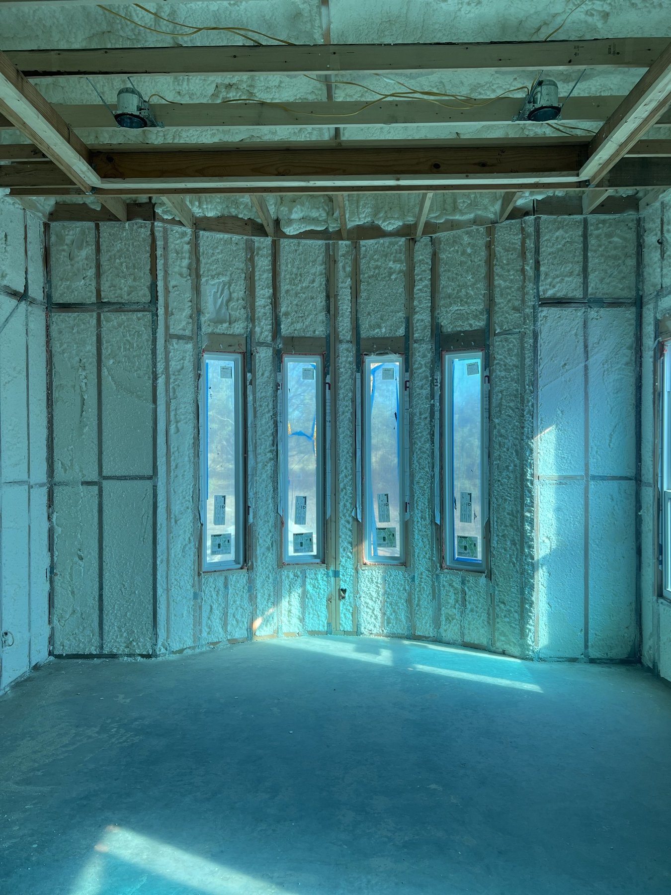 Acoustic insulation — finished interior