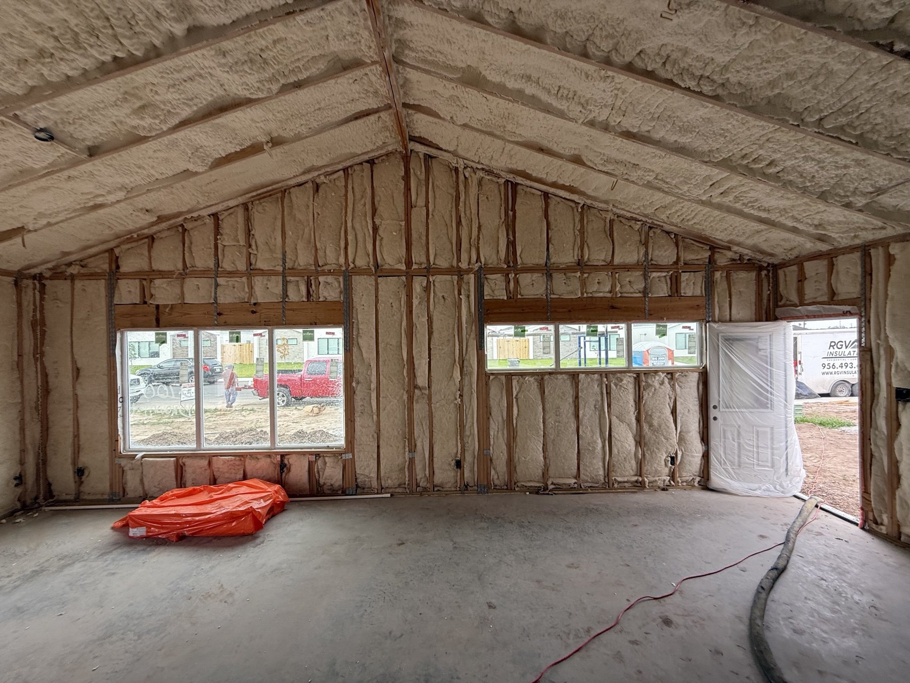 RGV Insulation fleet at a residential project