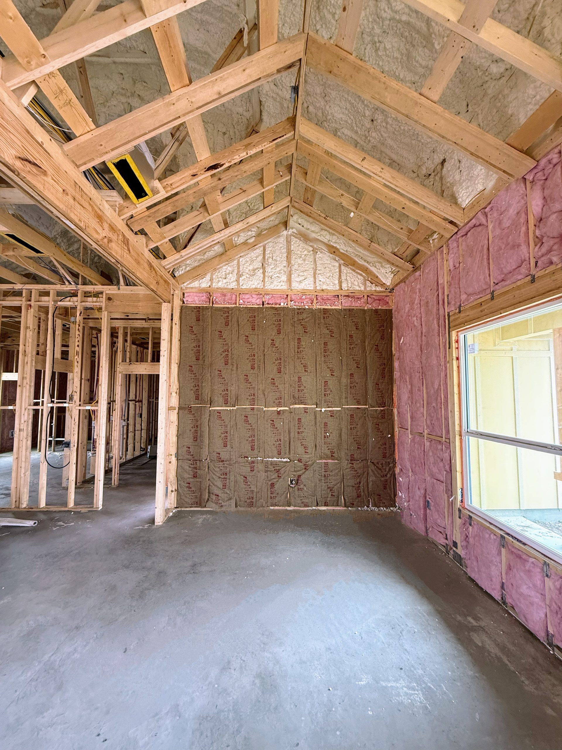Attic framing insulation project