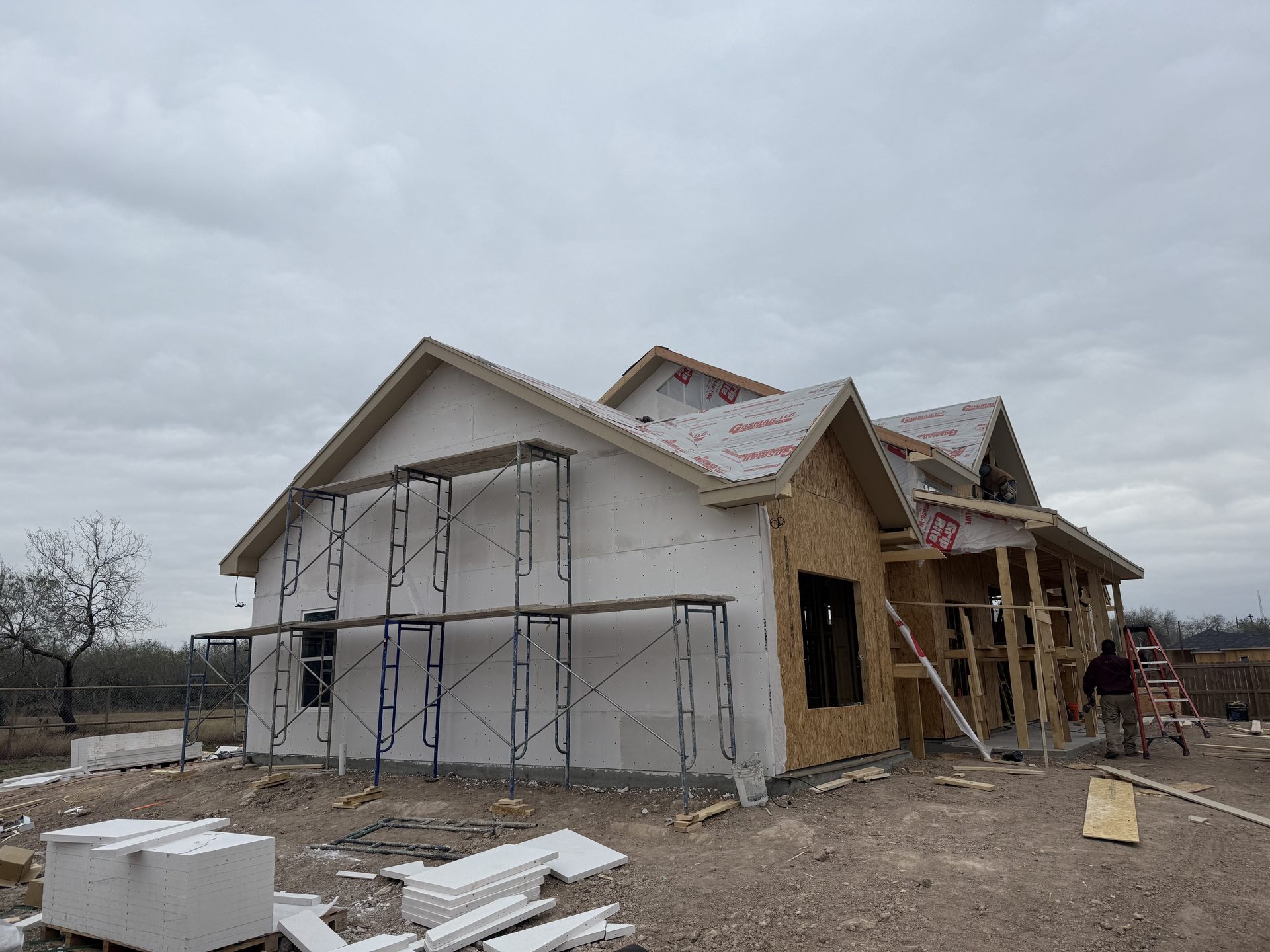 Completed home insulation