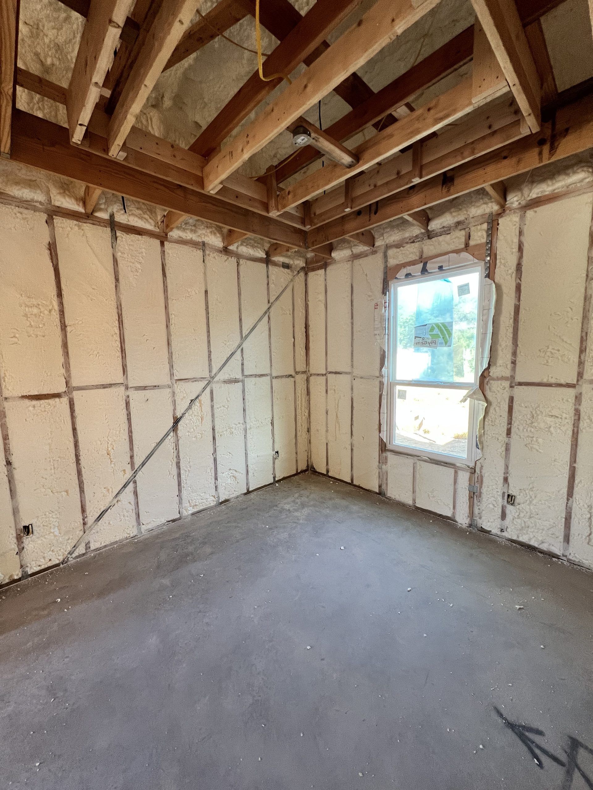Spray foam interior