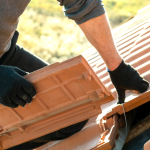 repairing a roof shingle